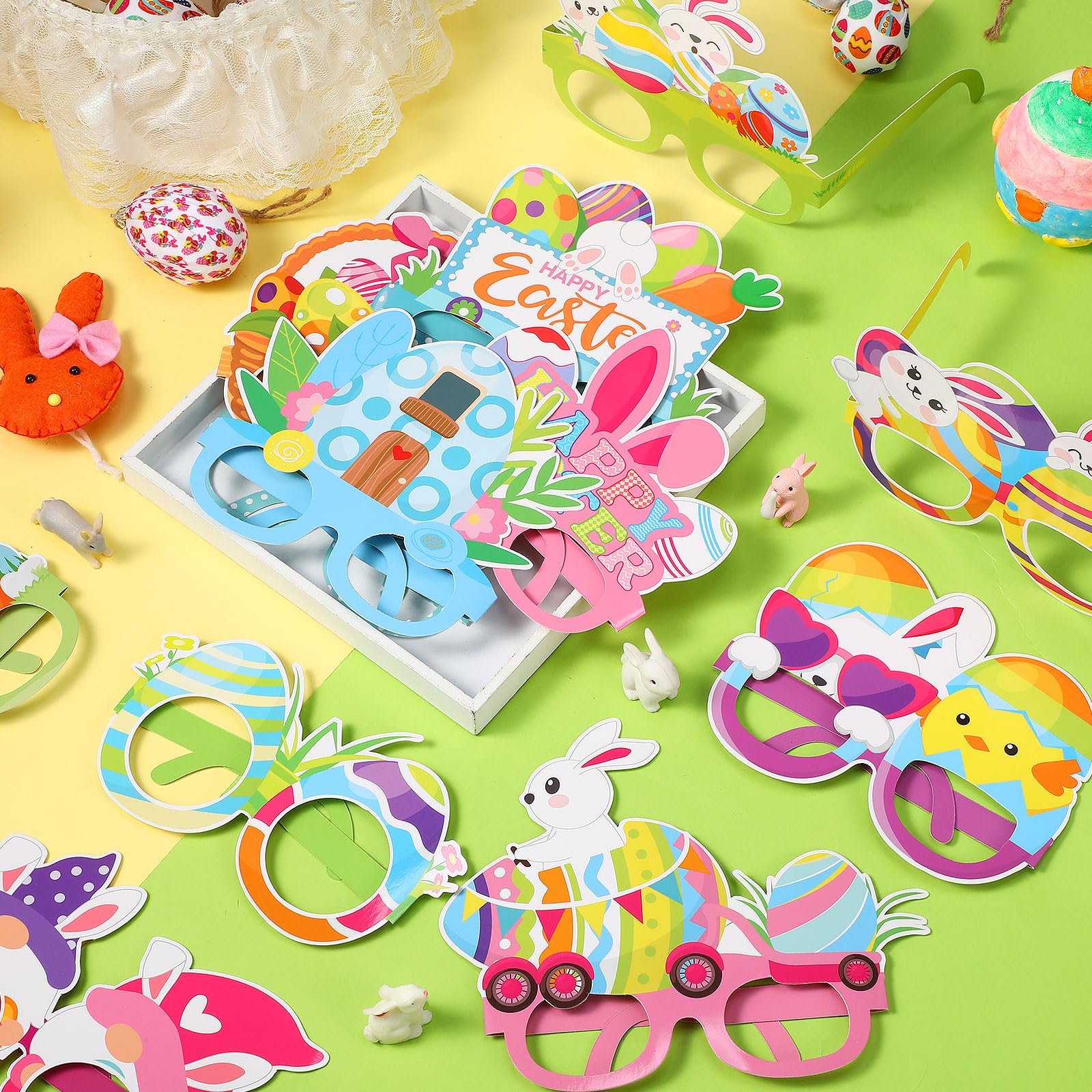 Paper Glasses Frames Wholesale - Easter Bunny Photo Booth Props Glasses - Image 2