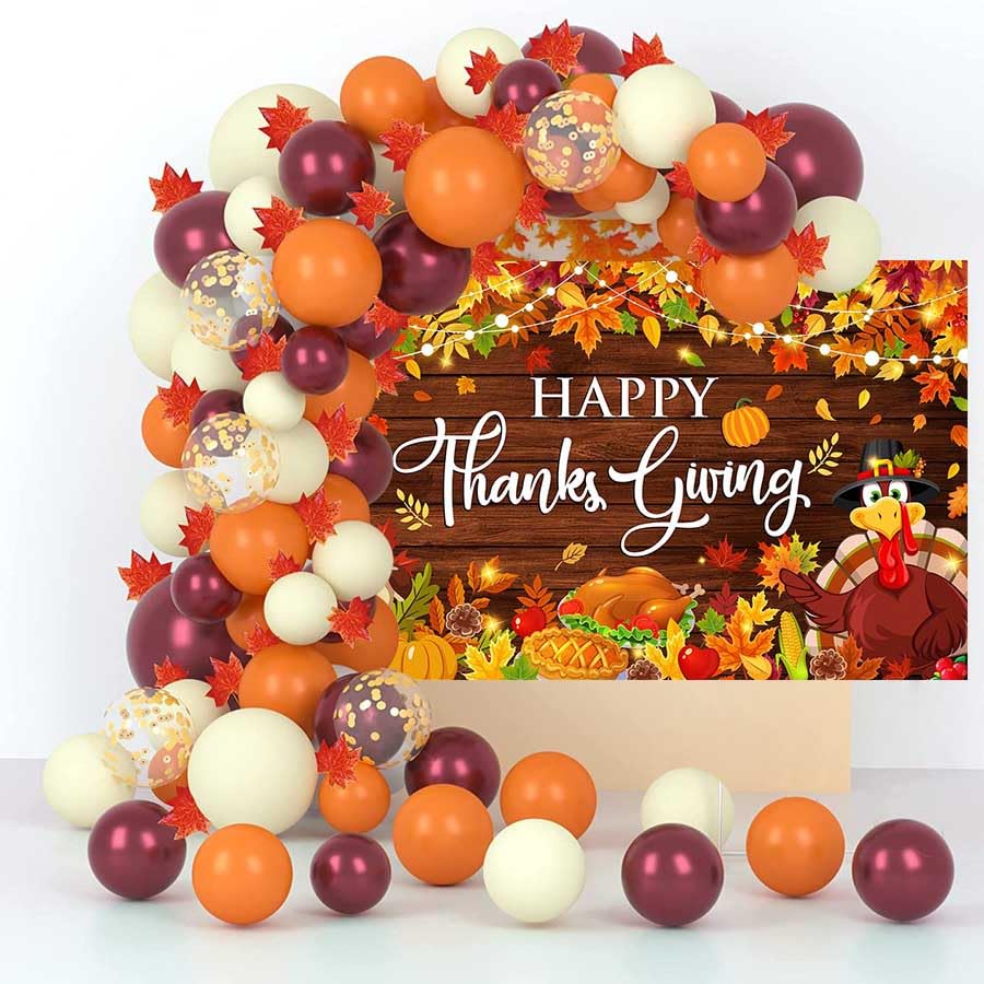 Wholesale Backdrop Supplier - Thanksgiving Party Banner with Custom Options - Image 4