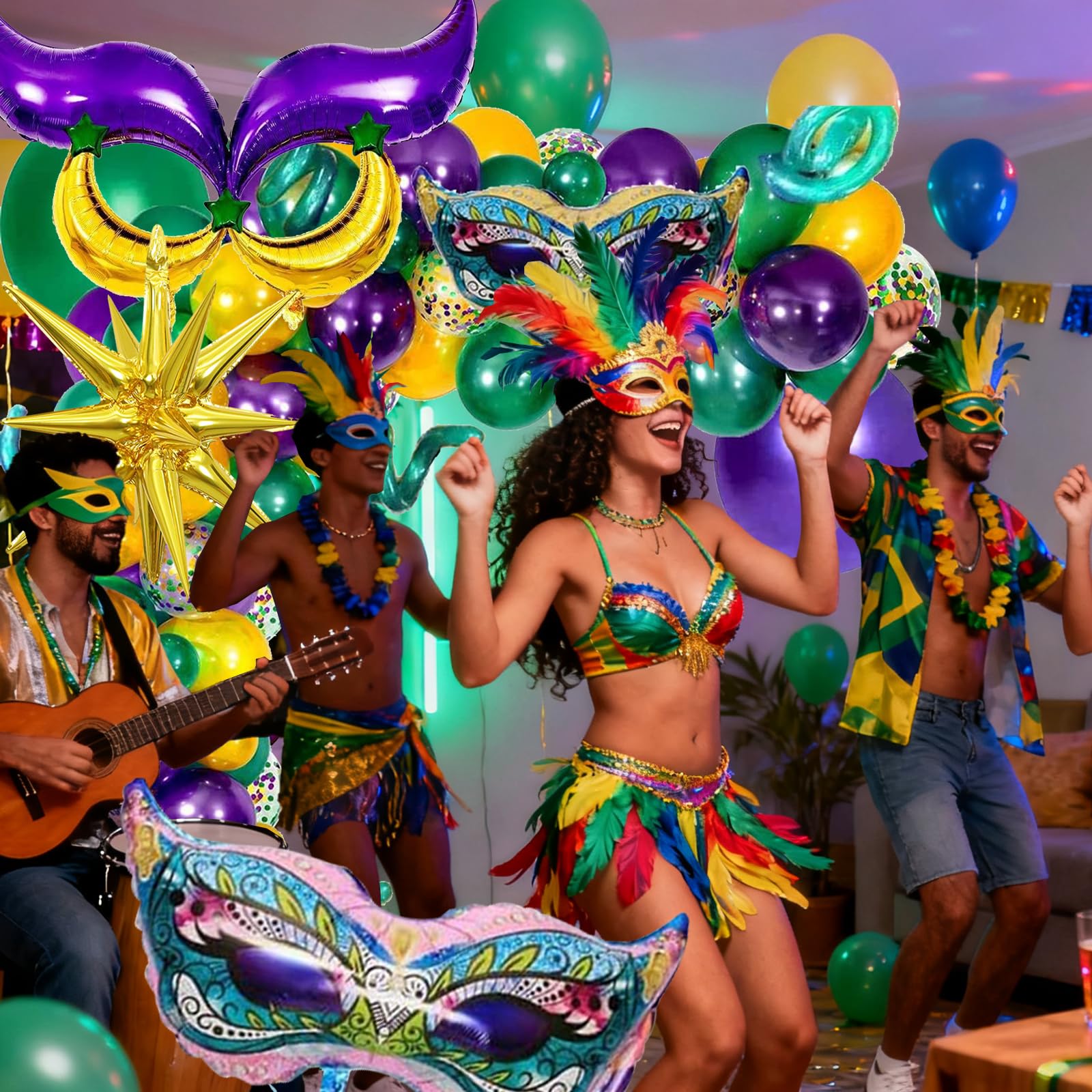 Wholesale Balloon Arch Kit - Mardi Gras Garland Decorations - Image 5