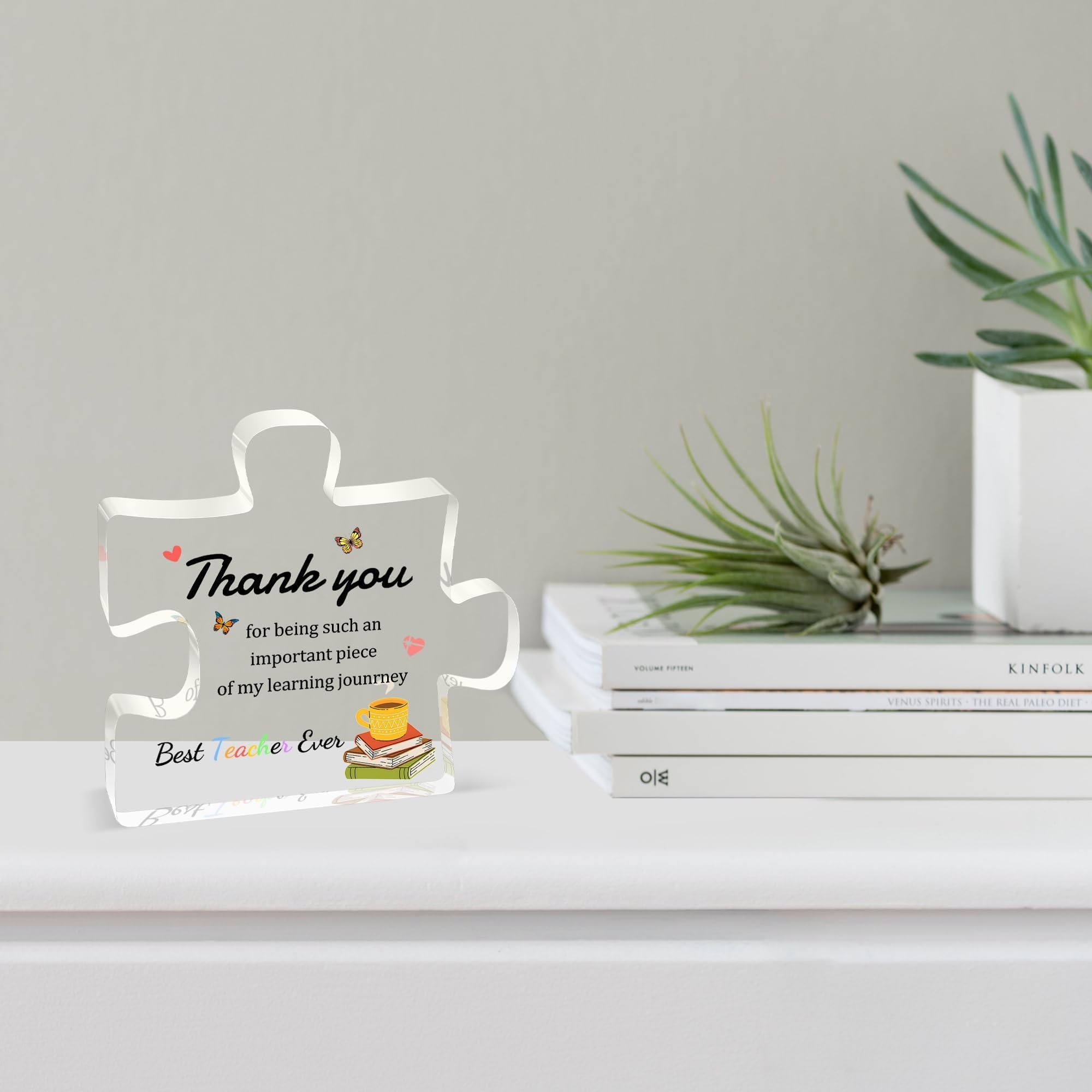 Custom Acrylic Crafts Manufacturer - Teacher Appreciation Puzzle Plaque - Image 5