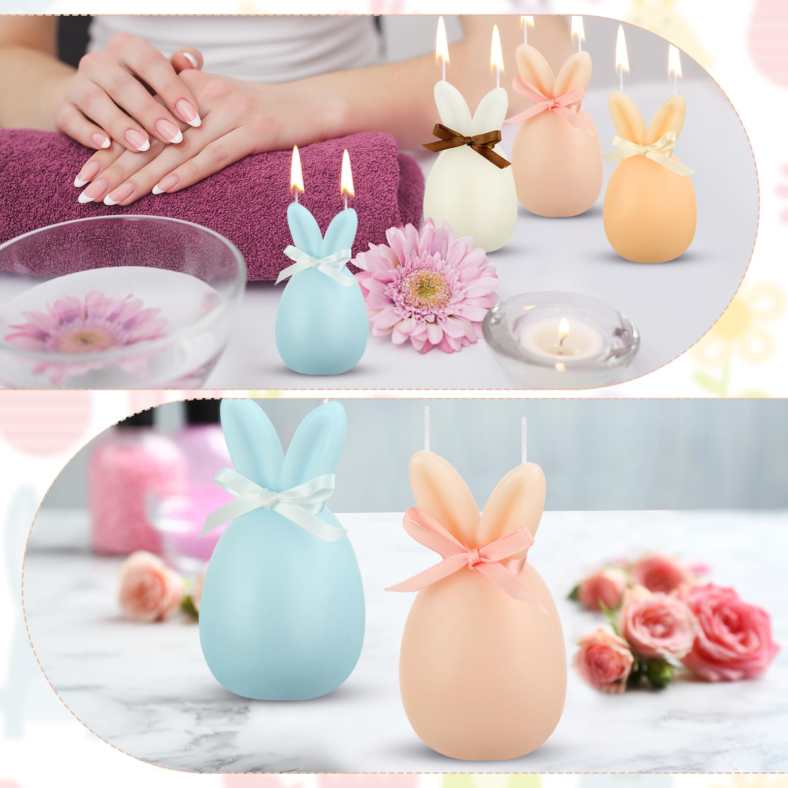 Custom Novelty Candle Supplier - Easter Bunny Soy Wax Cake Topper Candles - Image 2