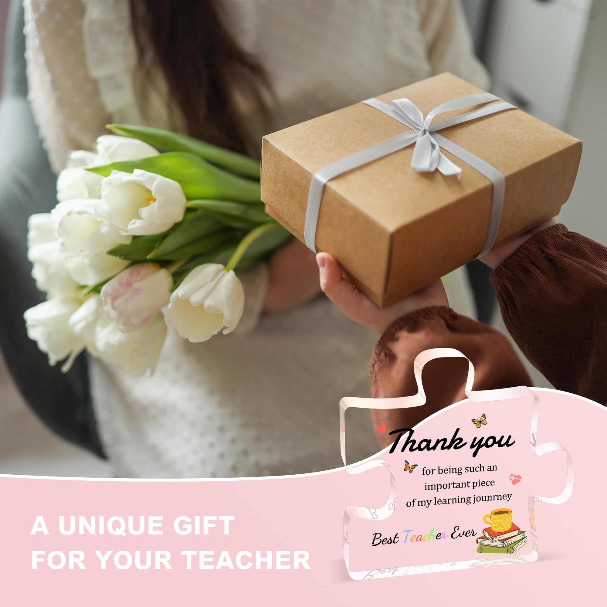 Custom Acrylic Crafts Manufacturer - Teacher Appreciation Puzzle Plaque - Image 6