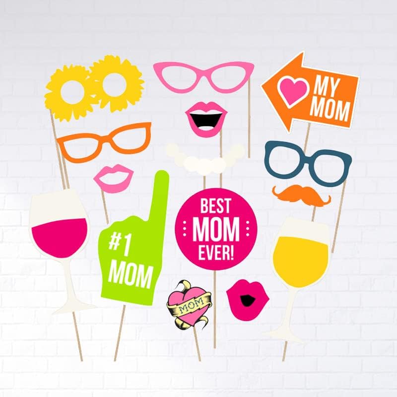Custom Photo Booth Props Supplier - Mother's Day Best Mom Ever Funny Selfie Signs