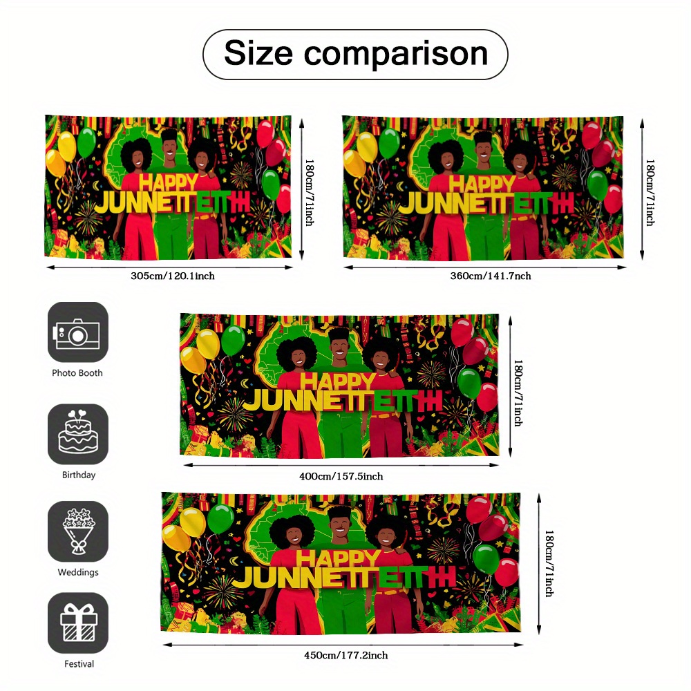 Banner Wholesale Supplier - Happy Juneteenth Garage Door Celebration Banner - Image 6