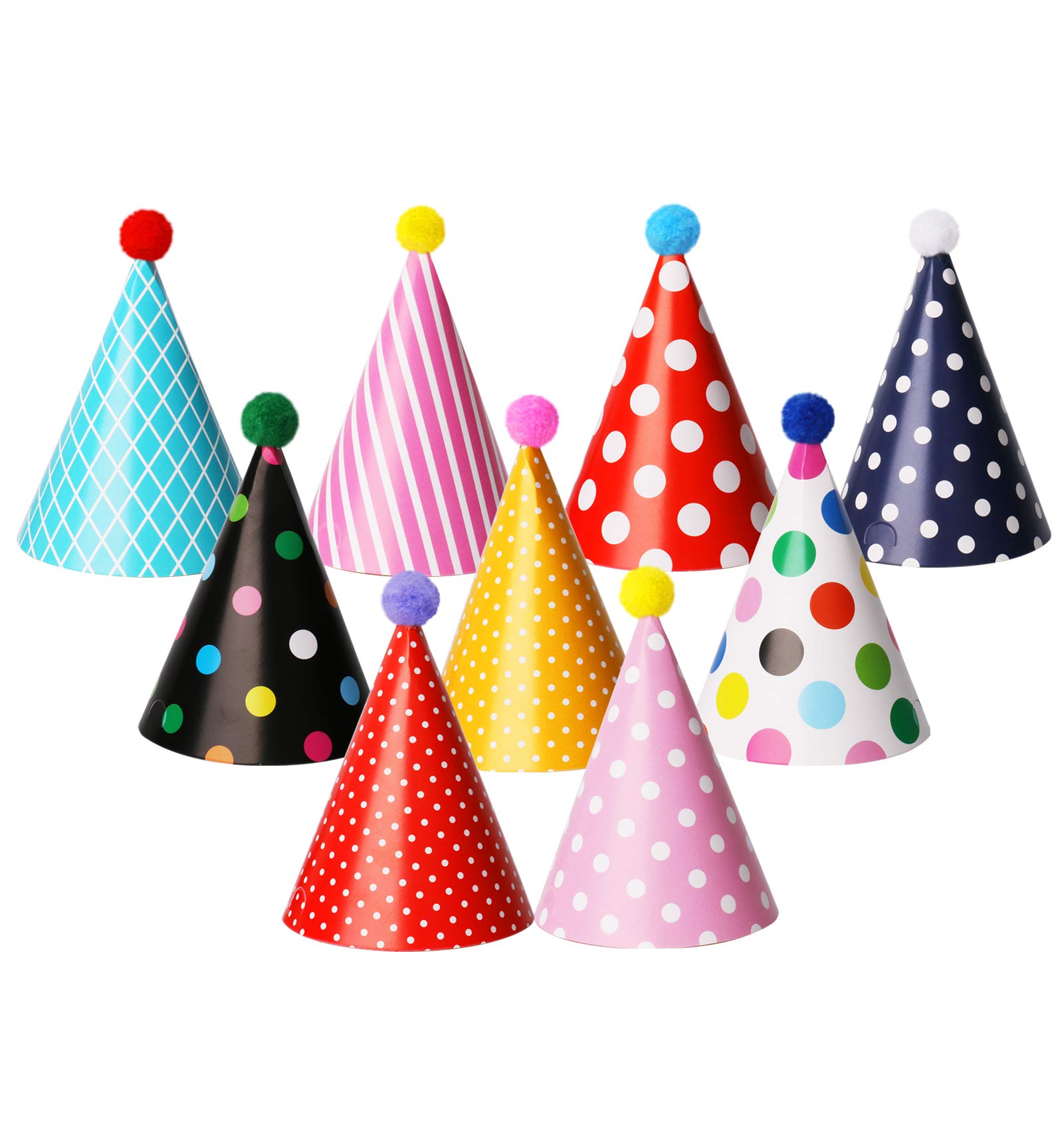 Custom Party Hats OEM - Mini Kids Birthday Cone Hats DIY Assorted