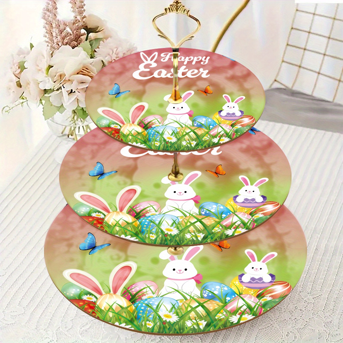 Wholesale Cake Stand Supplier - Easter Bunny Dessert Display