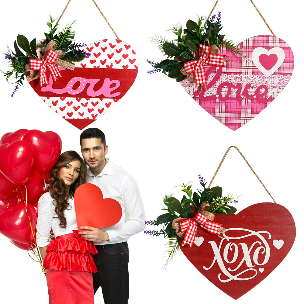 Bulk Holiday Signs Supplier - Valentine's Day Heart Door Hanger