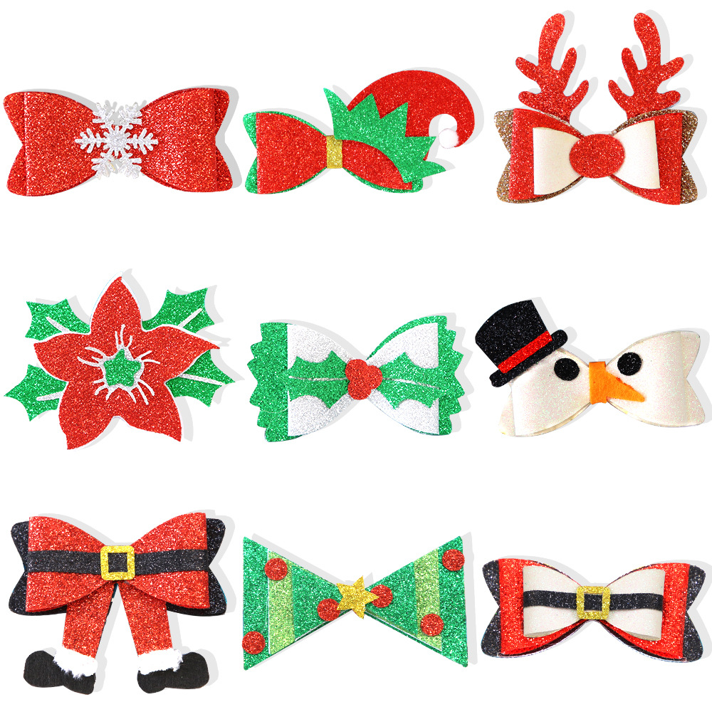 Hair Accessories Supplier - Festive Christmas Hair Bows Set