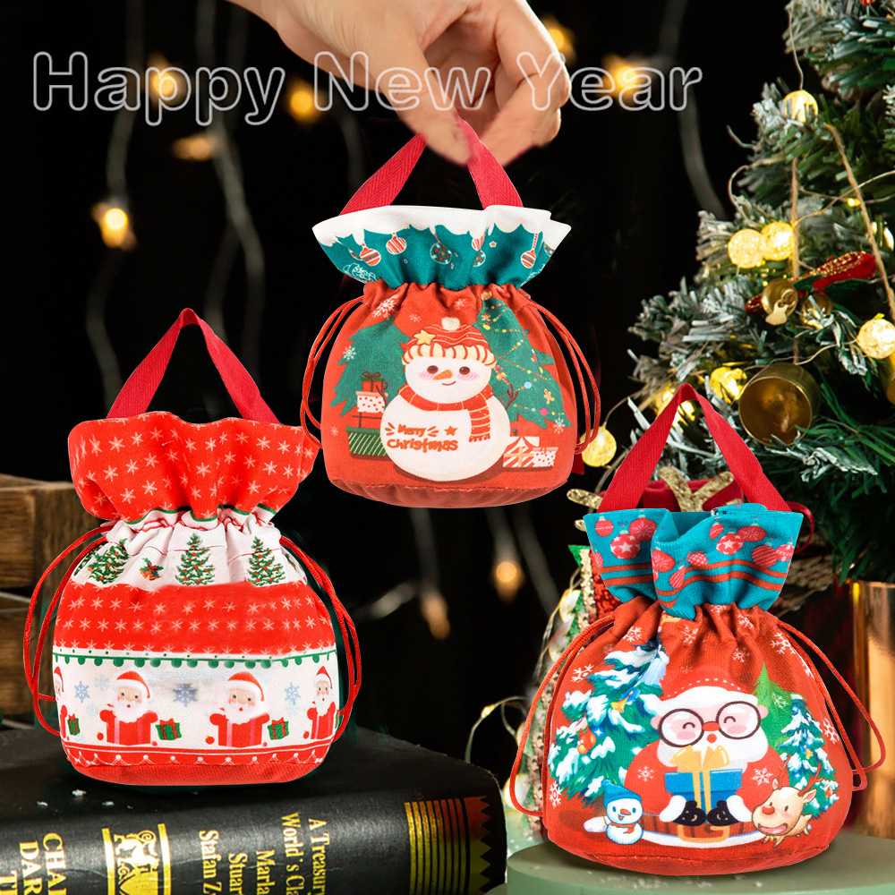 Candy Bag Manufacturer - Velvet Christmas Candy Bags with Custom Options
