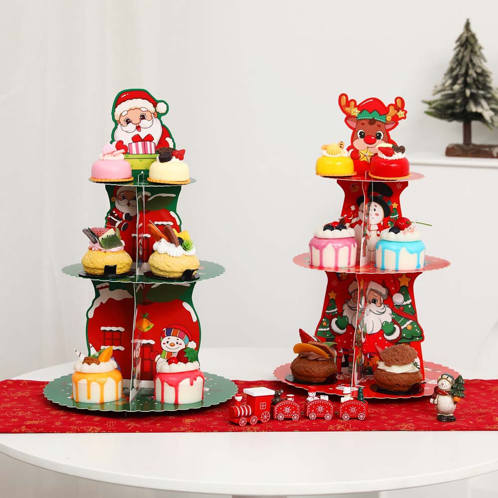Custom Cupcake Stand - Festive Christmas Tiered Display