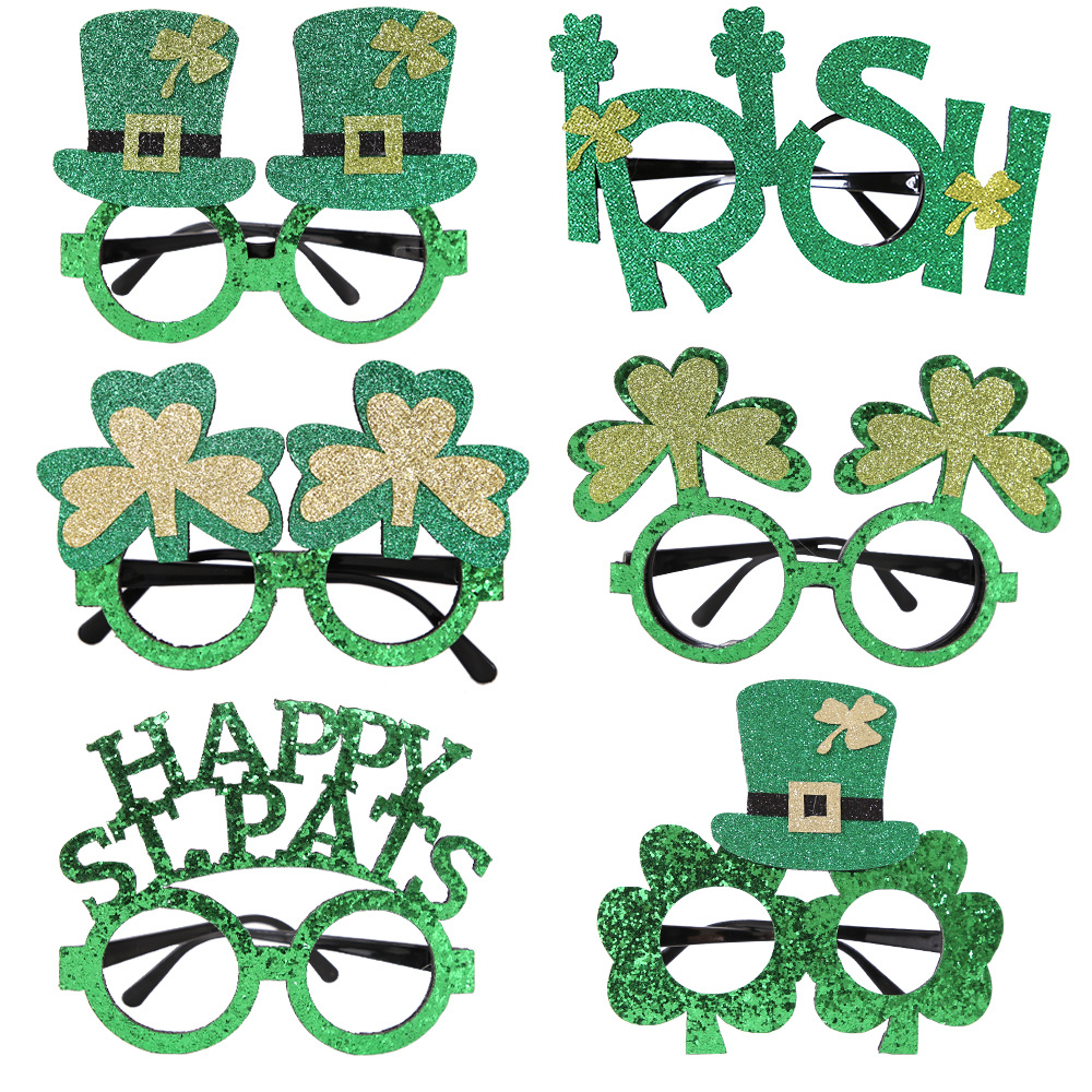 Wholesale Party Glasses - St. Patrick's Day Glitter Novelty Eyewear