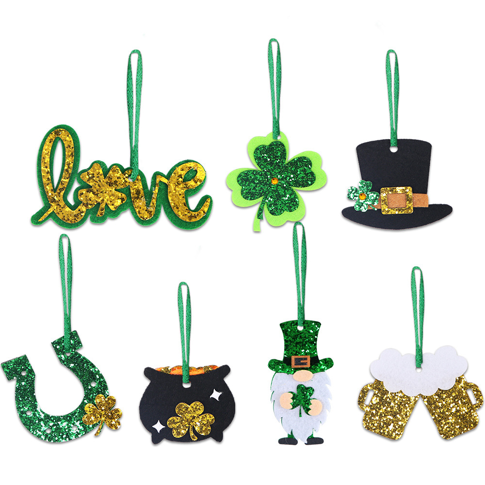 Custom Felt Pendants - St Patrick's Day Ornaments & Party Hanging Decorations