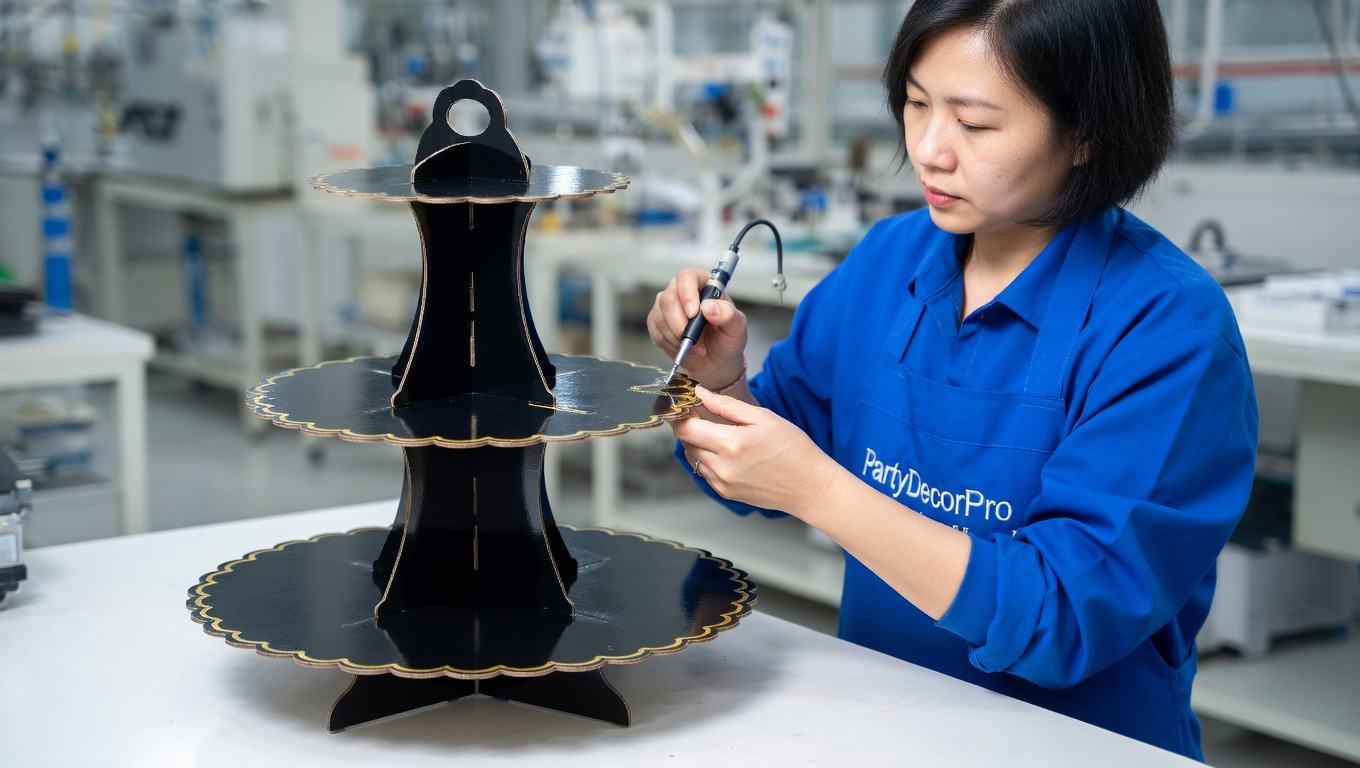 3 tier dessert stand Manufacturing Process 