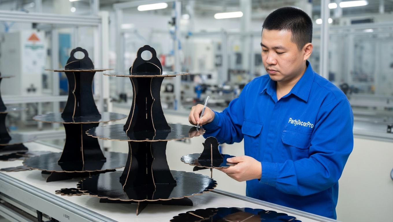 3 tier dessert stand Manufacturing Process 