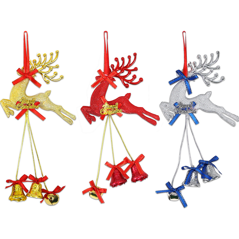 Wholesale Hanging Ornaments - Festive Christmas Reindeer Pendant with Bells