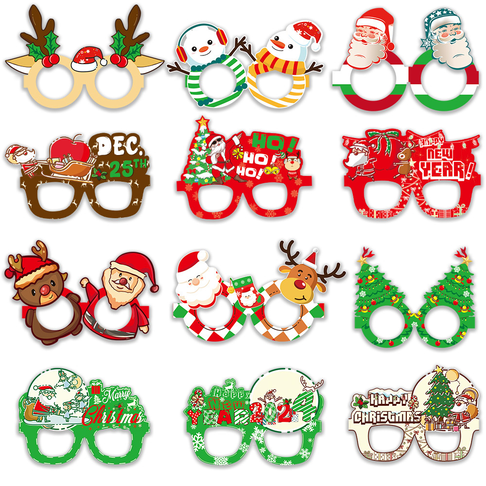 Party Supplies Wholesale - Festive Christmas Paper Party Glasses