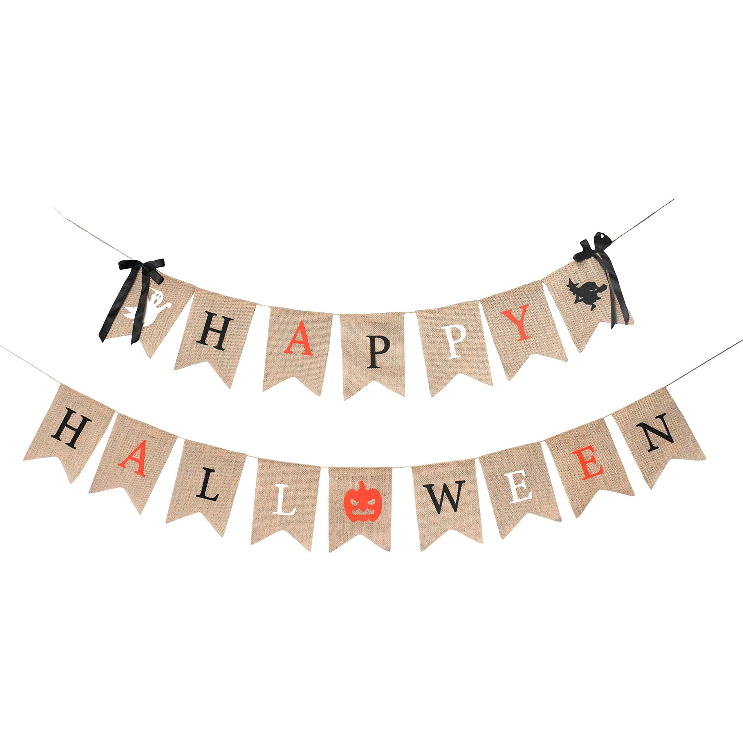 Burlap Banner Manufacturer - Happy Halloween Burlap Banner Garland