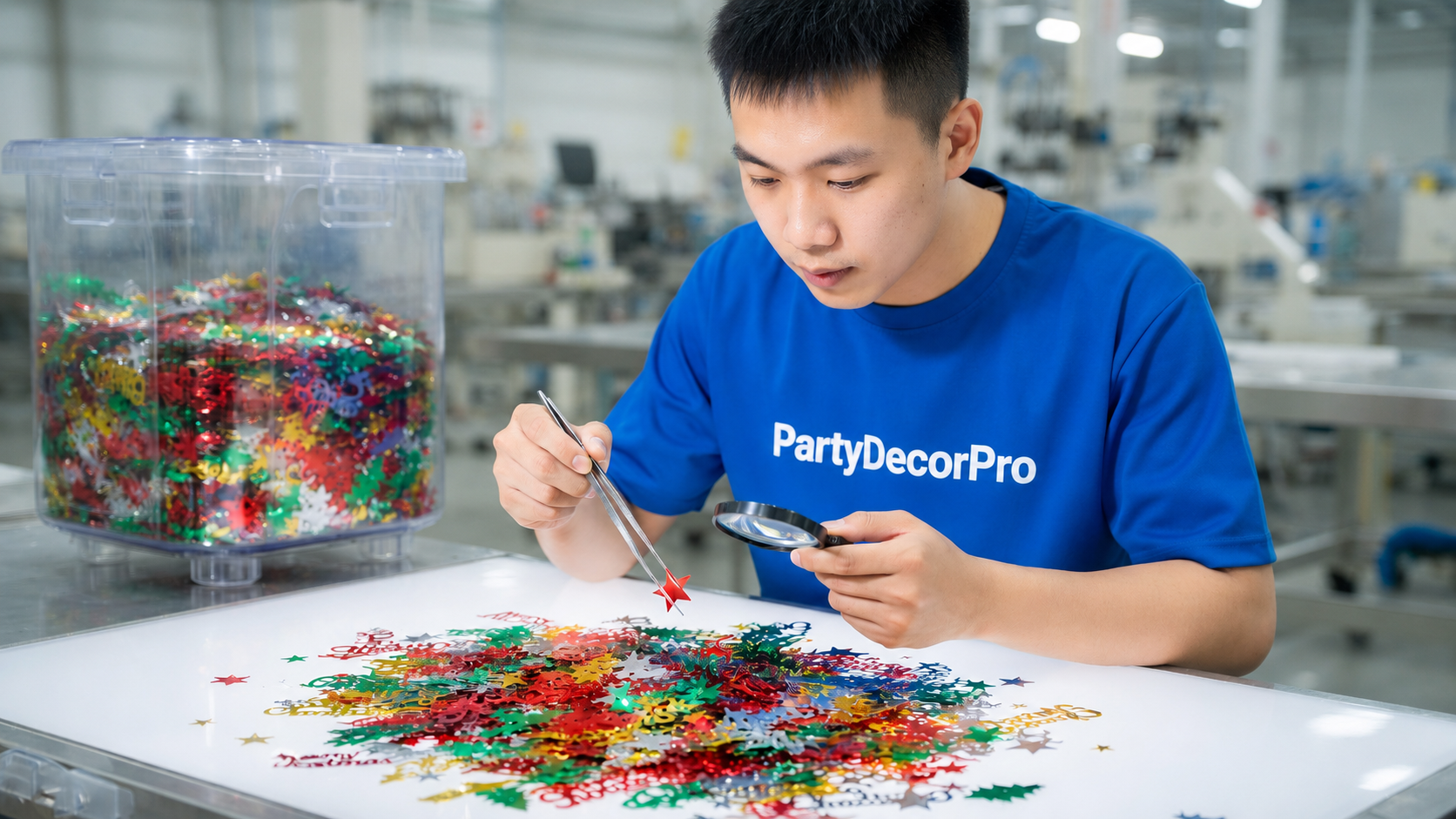confetti for christmas Manufacturing Process