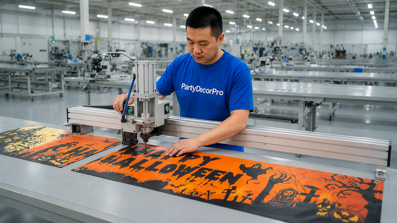 halloween banner Manufacturing Process