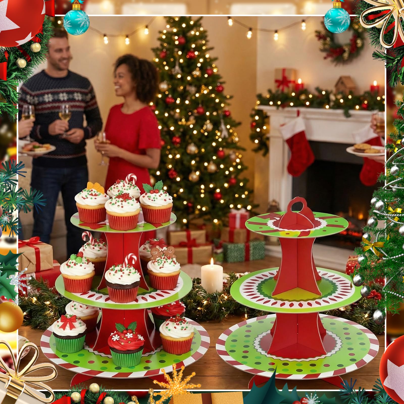 Christmas Cupcake Stand5