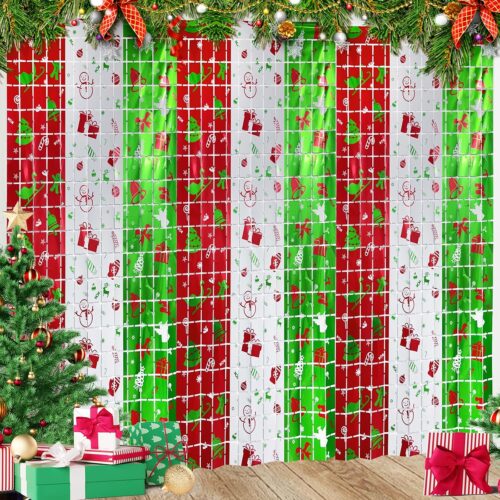 Christmas Foil Fringe Curtains