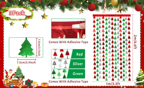 Christmas Foil Fringe Curtains