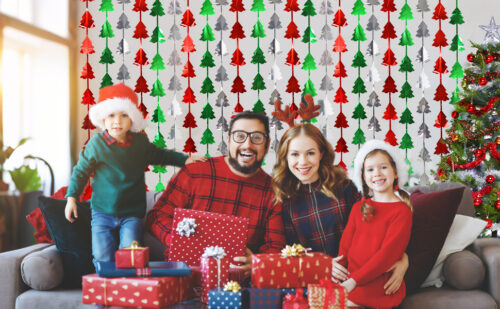 Christmas Foil Fringe Curtains