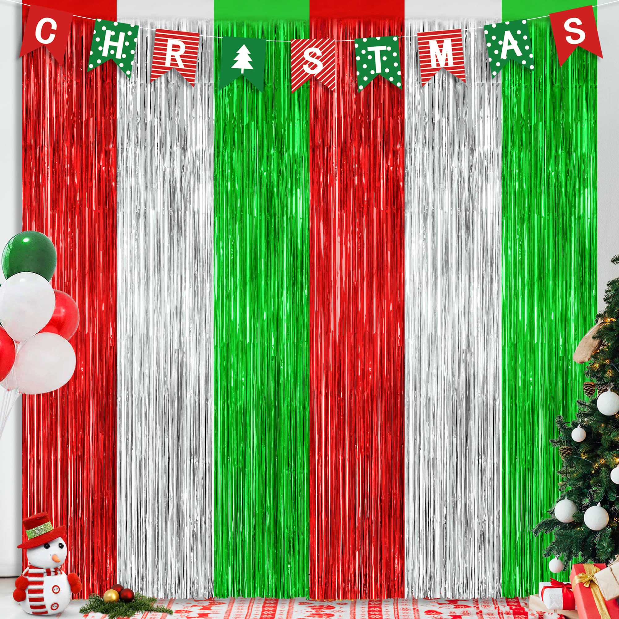Christmas Tinsel Curtain