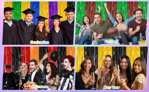 Christmas Tinsel Curtain 