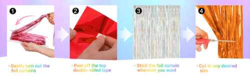 Christmas Tinsel Curtain 