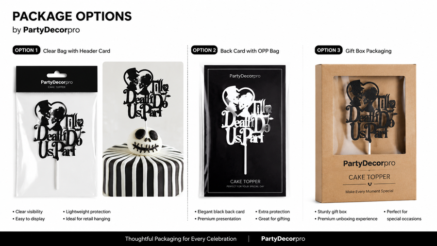 Customizable Cake Topper Packaging Options