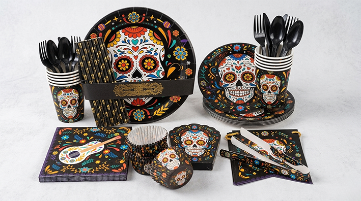 Customization case for black tableware set 