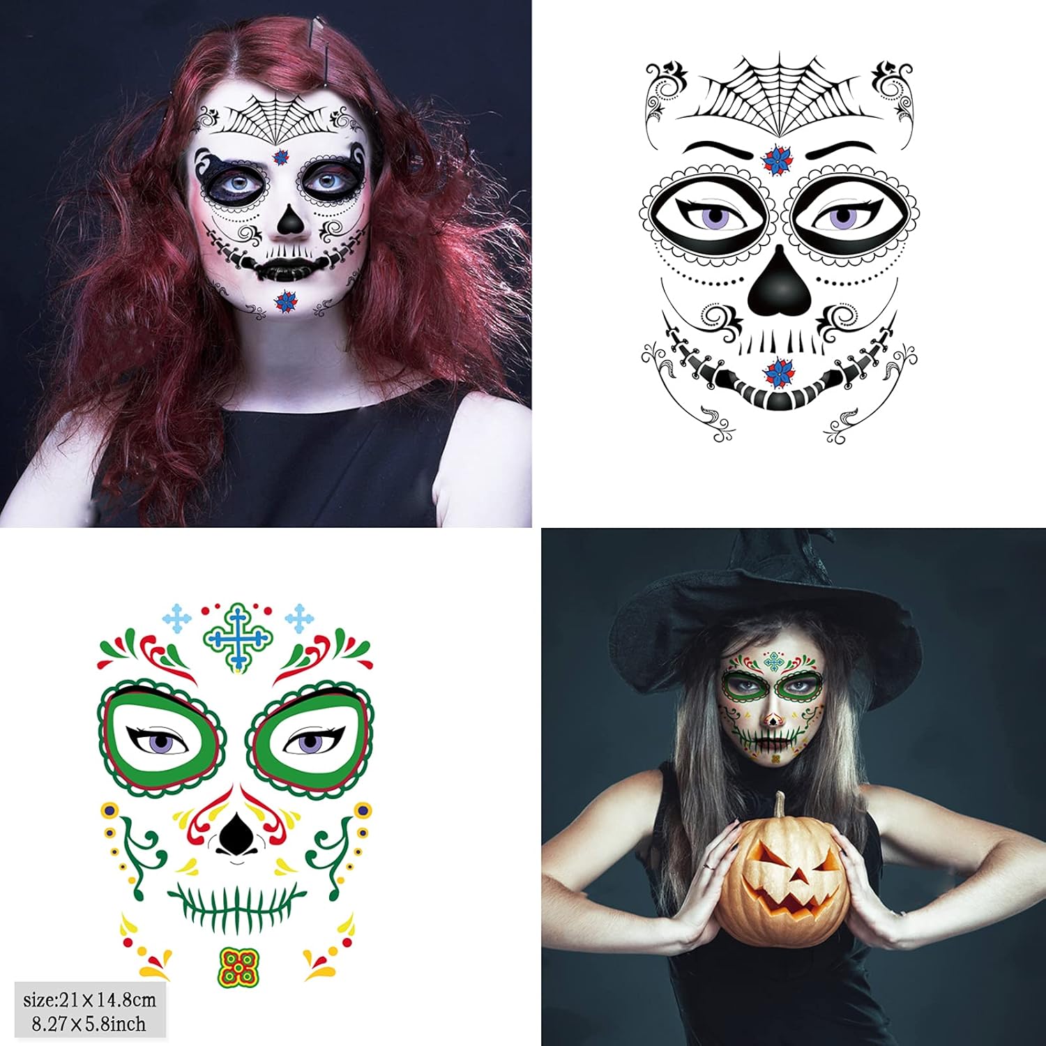 Day Of The Dead Temporary Tattoos