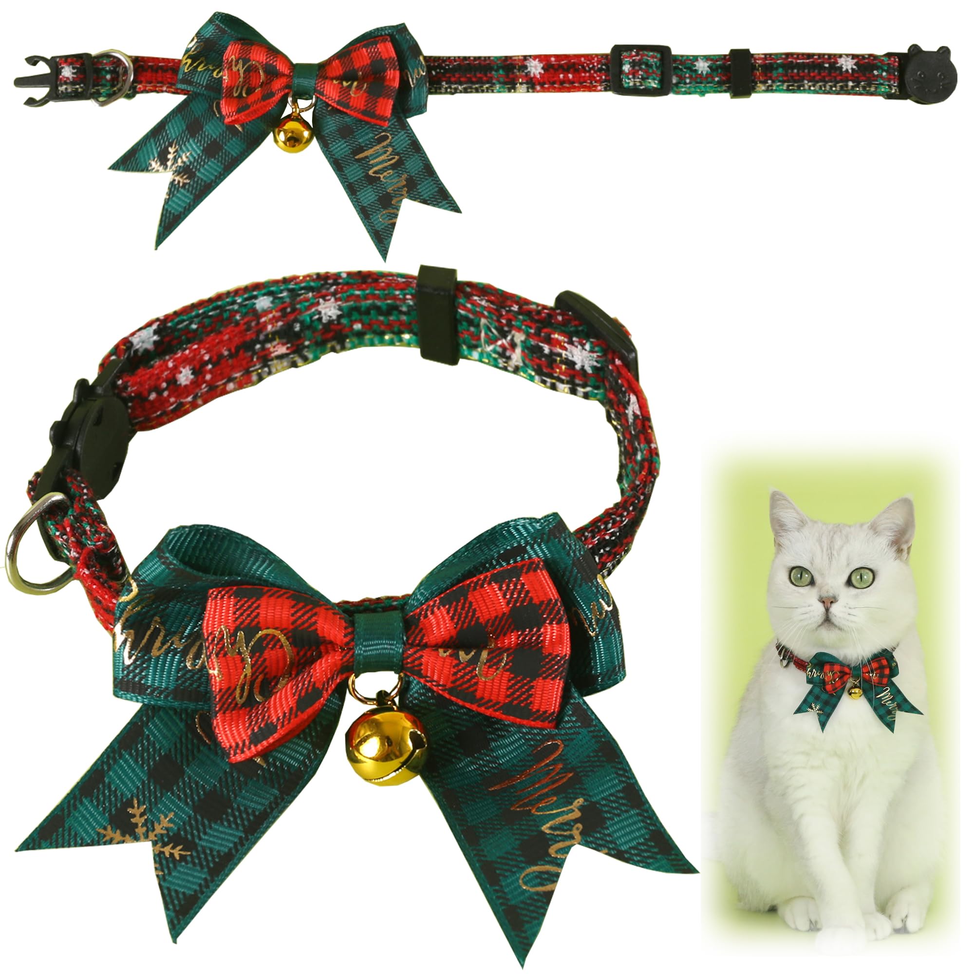 Pet Bow Tie Manufacturer - Festive Christmas Pet Bow Tie with Bell