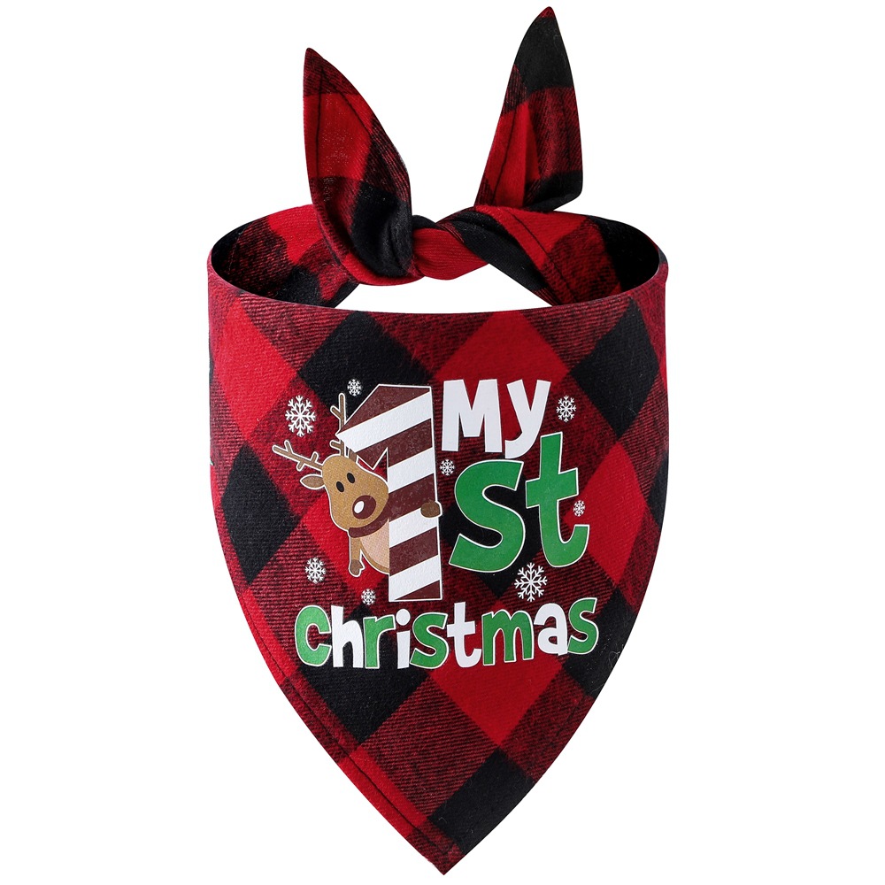 Wholesale Pet Bandana - Custom Christmas Plaid Designs - Image 2