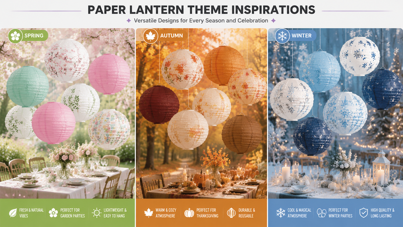 Seasonal Paper Lanterns for Spring, Autumn & Winter