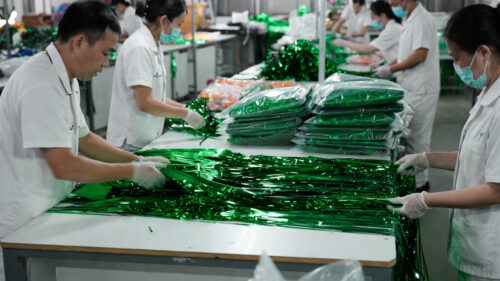 St Patricks Day Foil Fringe Curtains