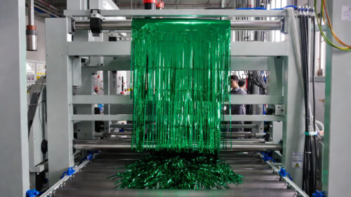 St Patricks Day Foil Fringe Curtains 