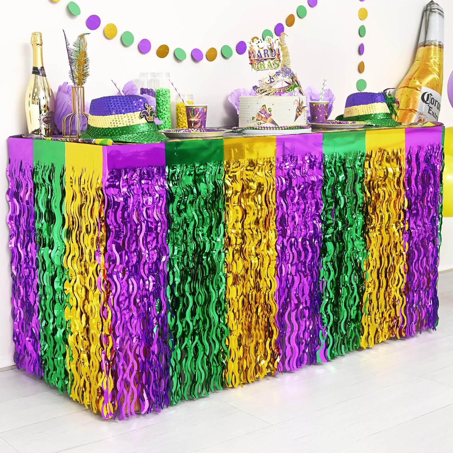 St Patricks Day Foil Fringe Curtains
