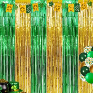 St Patricks Day Foil Fringe Curtains