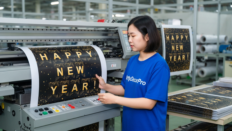 black and gold banner Manufacturing Process 
