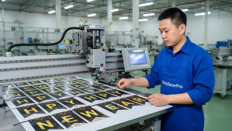 black and gold banner Manufacturing Process 