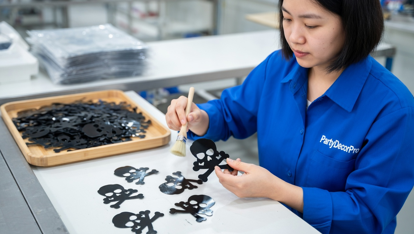 black confetti Manufacturing Process