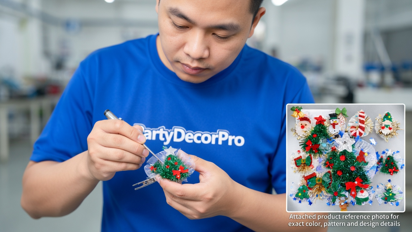 christmas hair clips Manufacturing Process 
