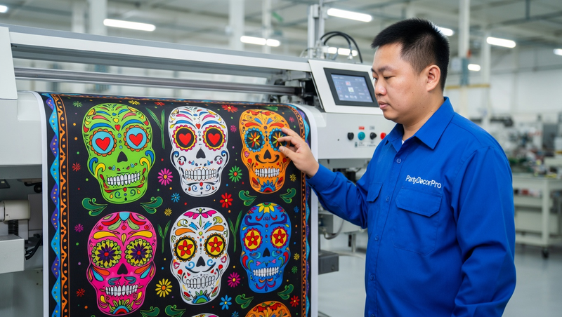 d a de los muertos banner Manufacturing Process 