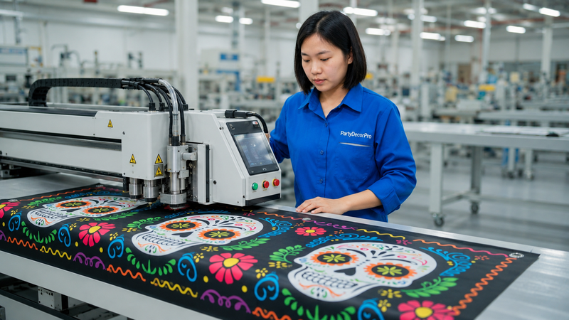 d a de los muertos banner Manufacturing Process 