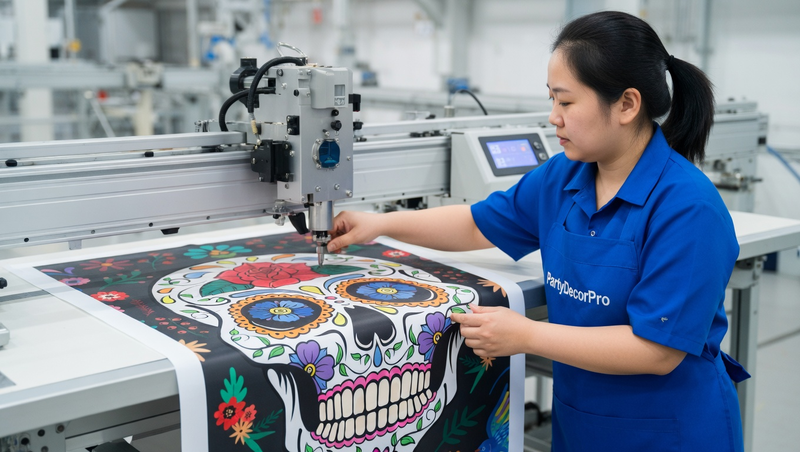 day of the dead banner Manufacturing Process 