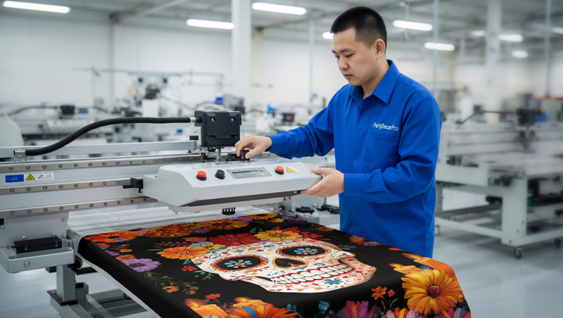 dia de los muertos banner Manufacturing Process 