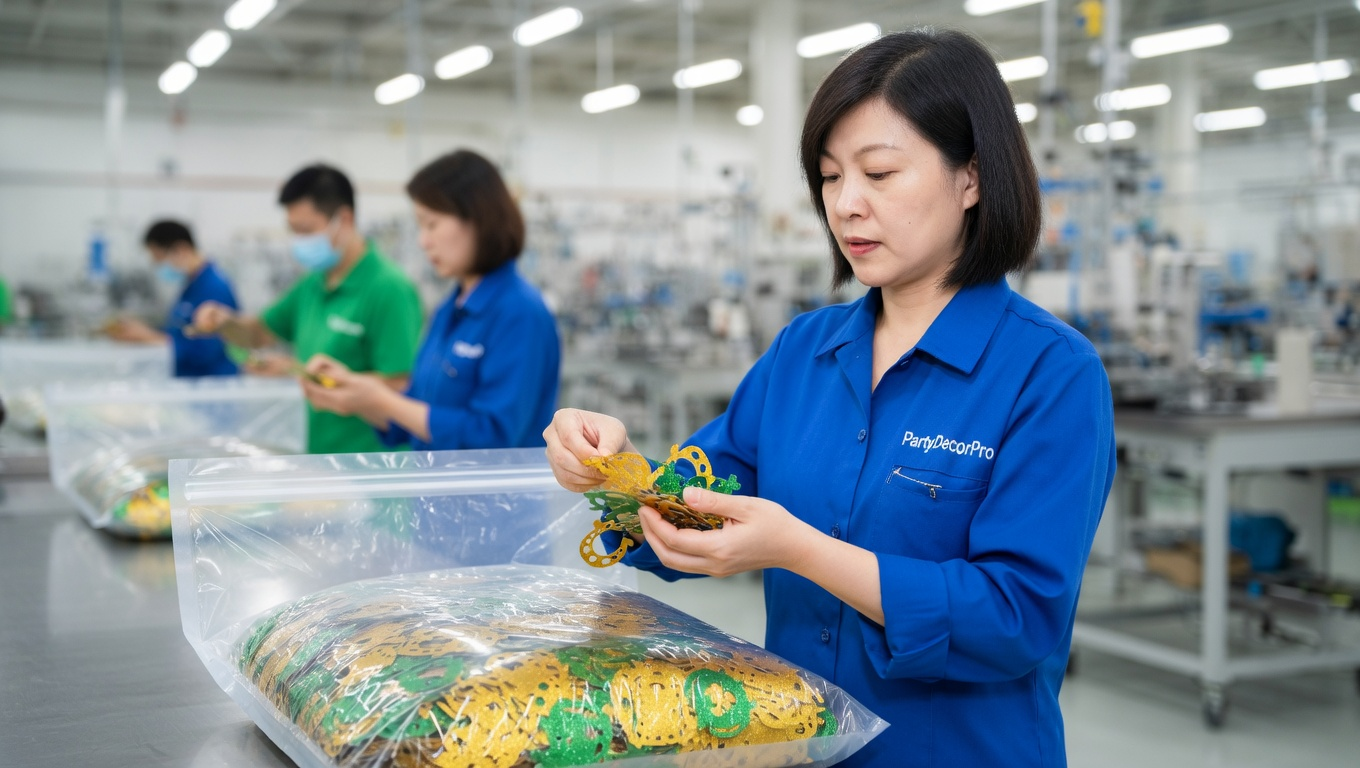 golden confetti Manufacturing Process 