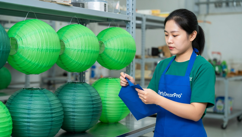 green paper lanterns Manufacturing Process 